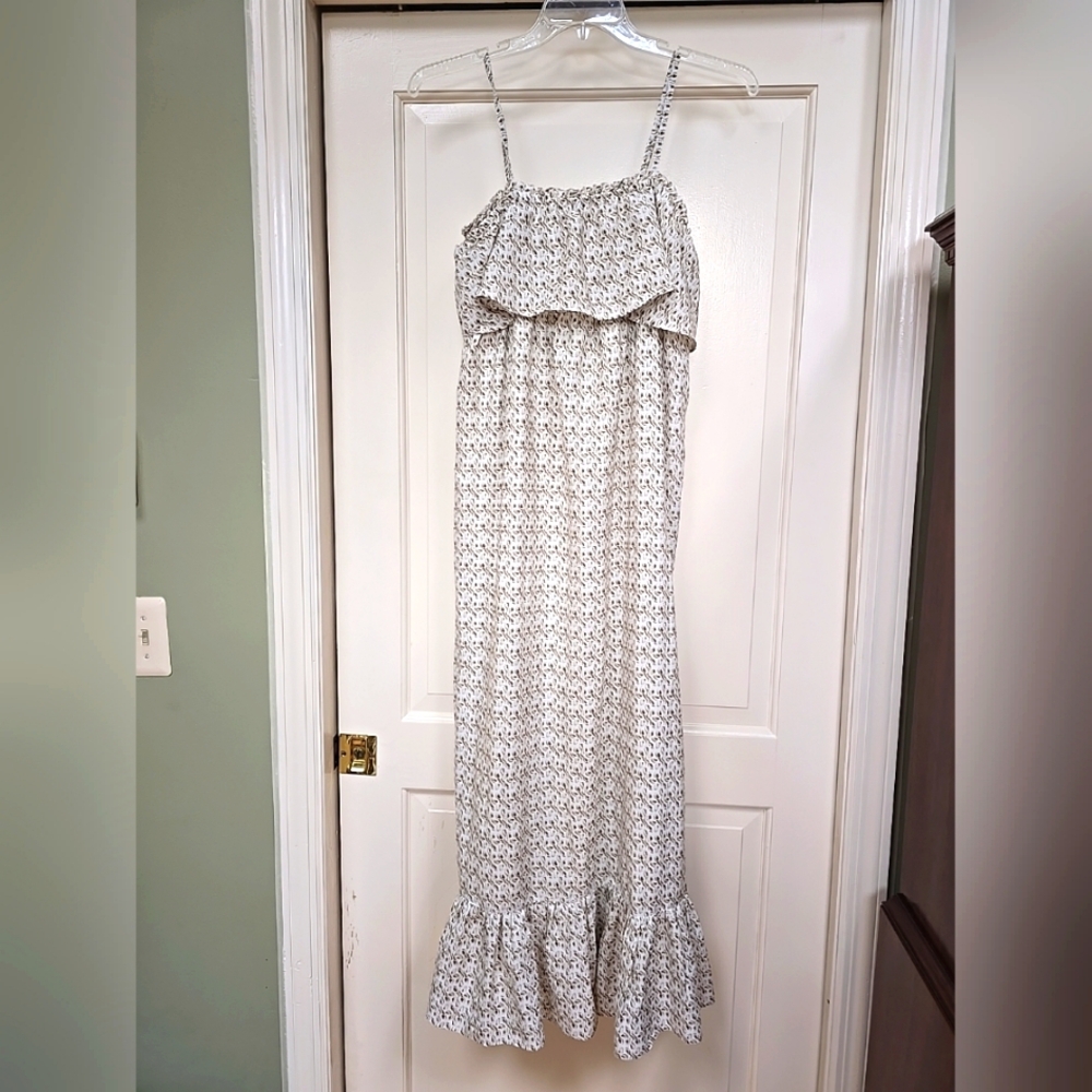 Motherhood Maternity Dress Medium String Floral Frill Dress-Small